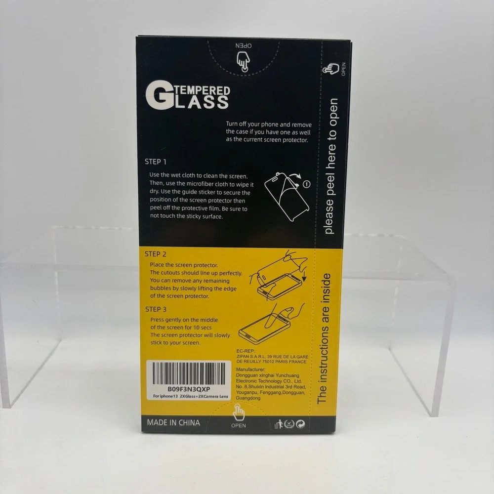 18‎ NIB NEW'C iPhone 13 Tempered Glass Screen Protector 2X + 2X Camera Lens